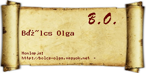 Bölcs Olga névjegykártya