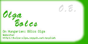 olga bolcs business card